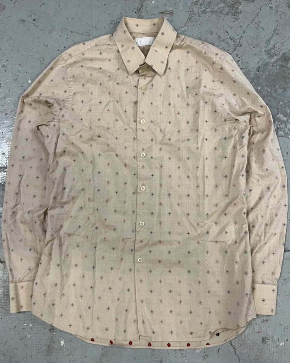 SS2017 Prada Contemporary Beige Logo Shirt PQAhJie 0