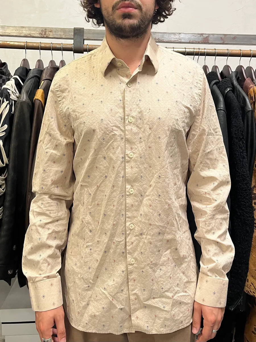 SS2017 Prada Contemporary Beige Logo Shirt PQAhJie 1