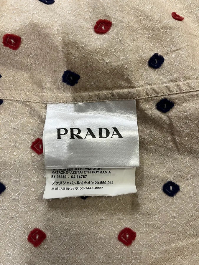 SS2017 Prada Contemporary Beige Logo Shirt PQAhJie 7