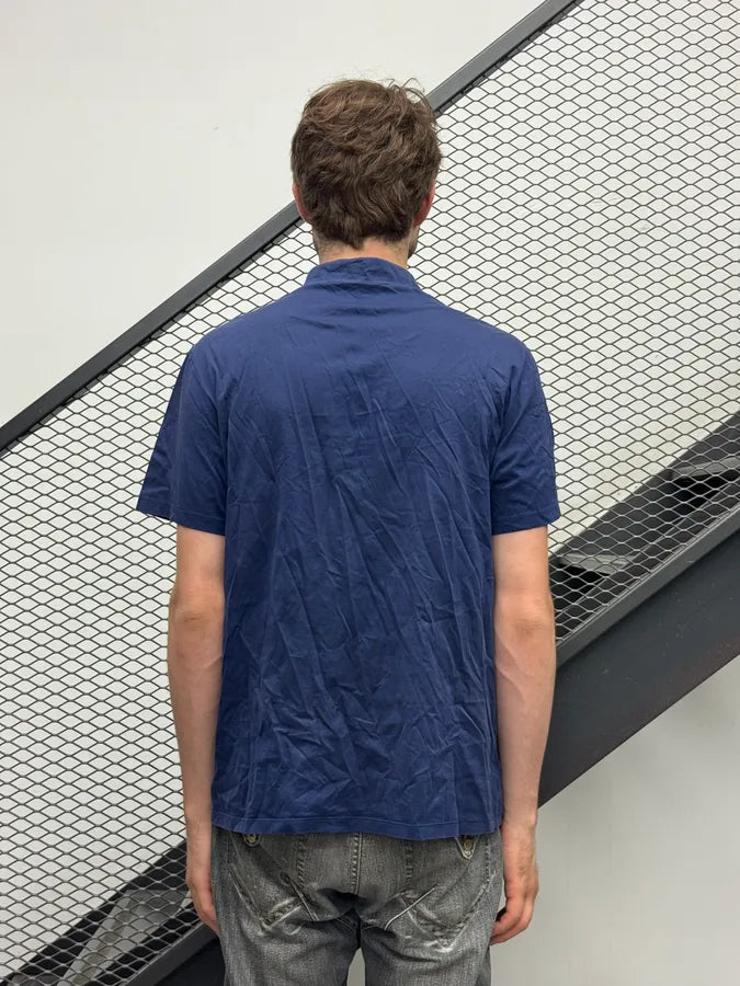 SS2017 Prada Navy Logo Patch Polo oLqxLmu 2