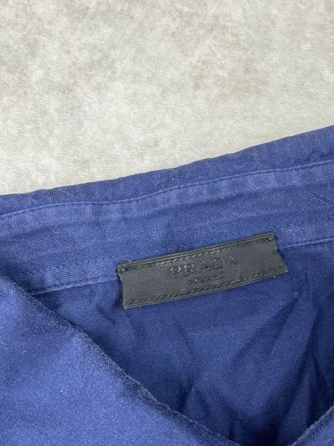 SS2017 Prada Navy Logo Patch Polo oLqxLmu 8