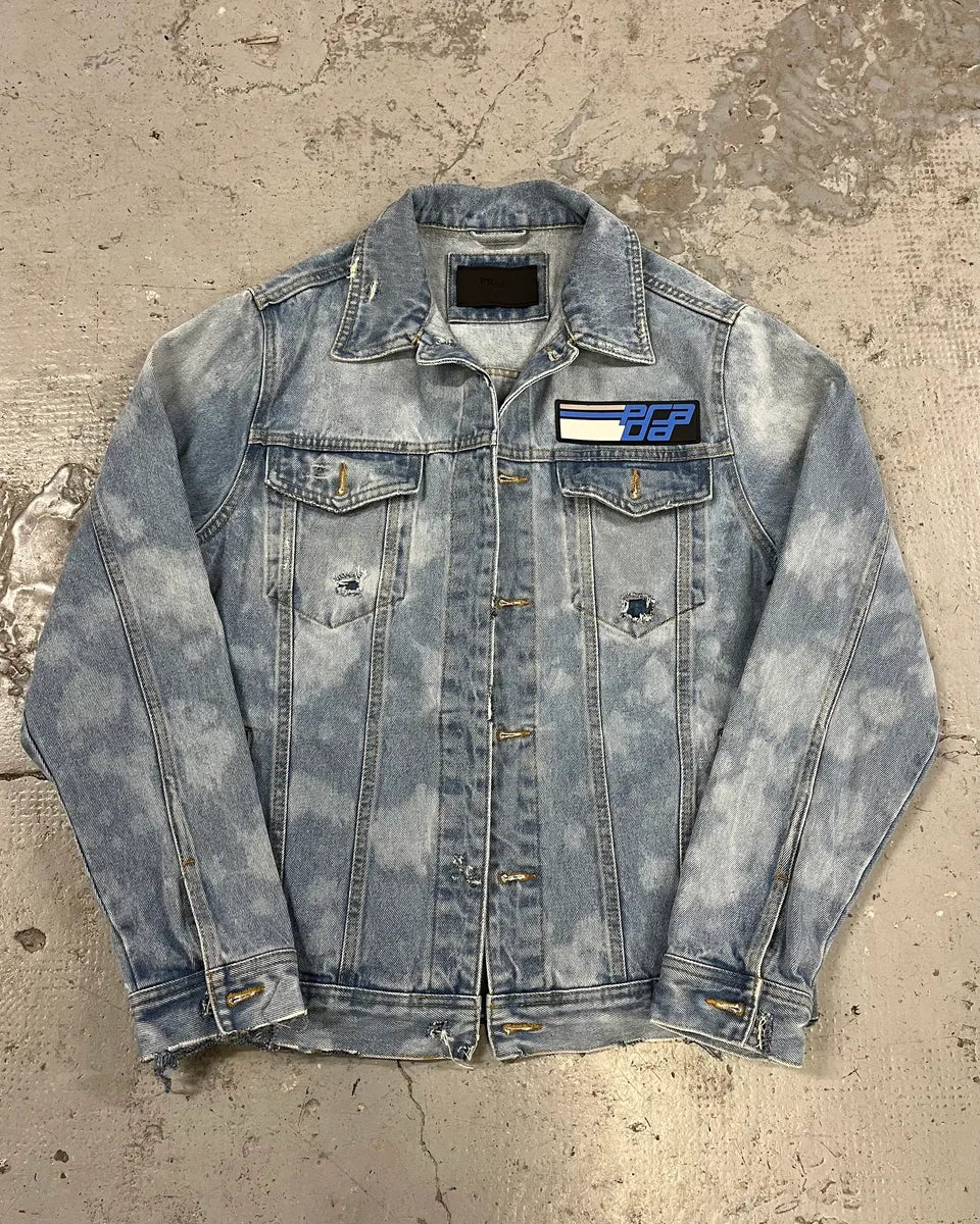 SS2022 Prada Propaganda Blue Denim Jacket GOwcssz 0