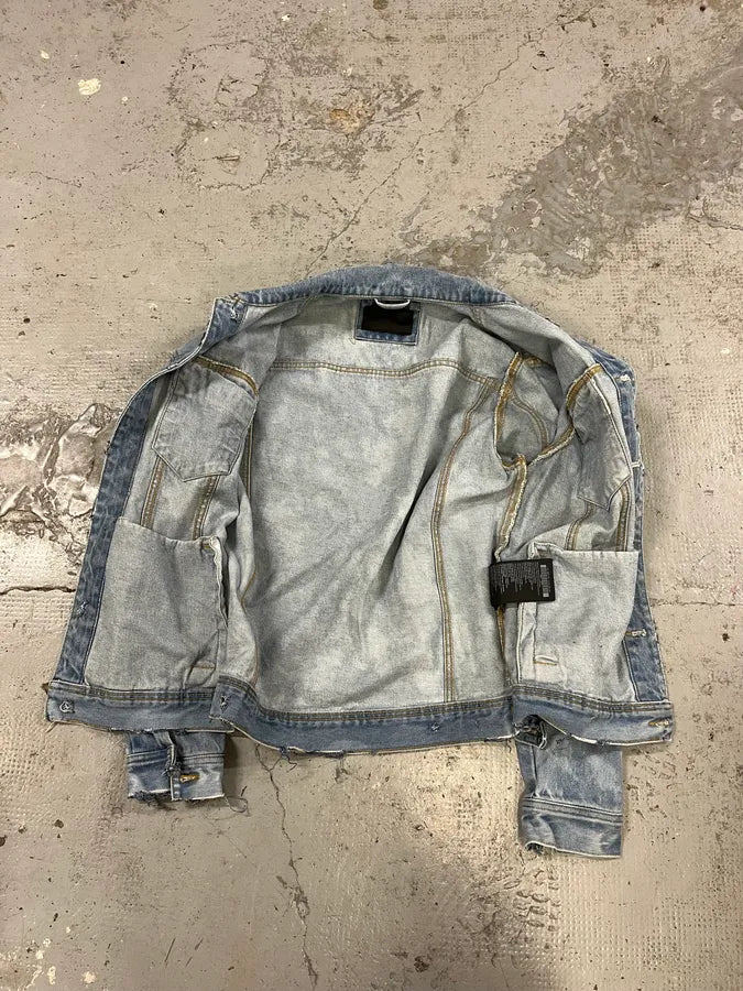 SS2022 Prada Propaganda Blue Denim Jacket GOwcssz 6