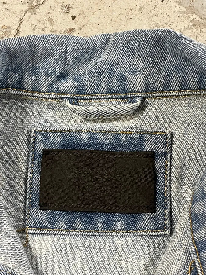 SS2022 Prada Propaganda Blue Denim Jacket GOwcssz 8