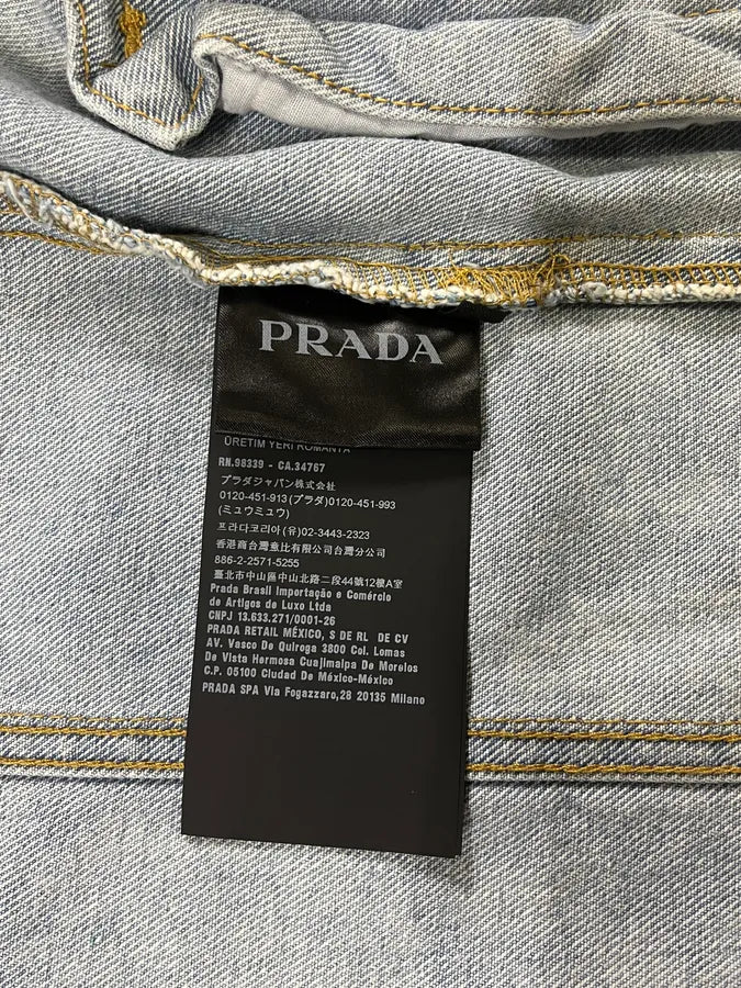 SS2022 Prada Propaganda Blue Denim Jacket GOwcssz 9
