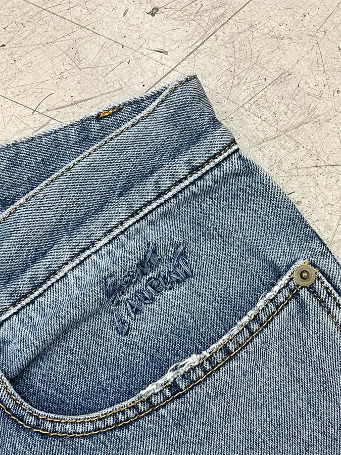 SS2017 Saint Laurent Denim Embroidered Logo Jeans pcsUOtJ 8