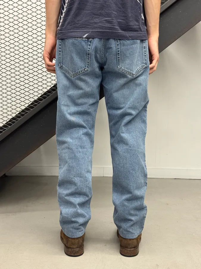 SS2017 Saint Laurent Denim Embroidered Logo Jeans pcsUOtJ 3