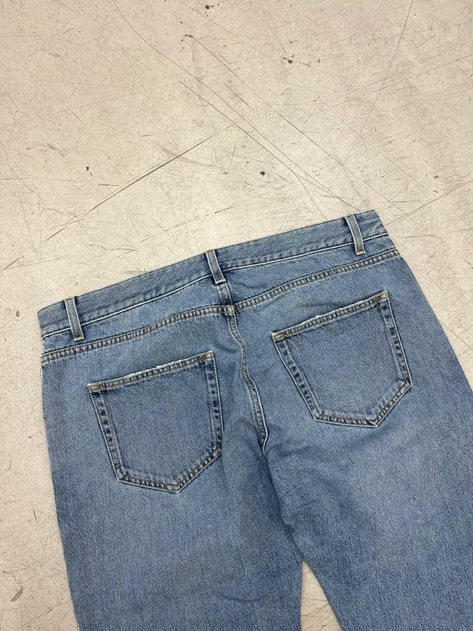 SS2017 Saint Laurent Denim Embroidered Logo Jeans pcsUOtJ 7