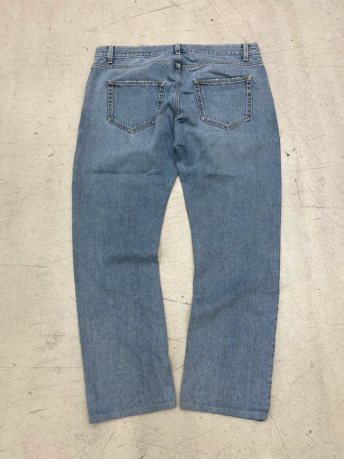 SS2017 Saint Laurent Denim Embroidered Logo Jeans pcsUOtJ 6