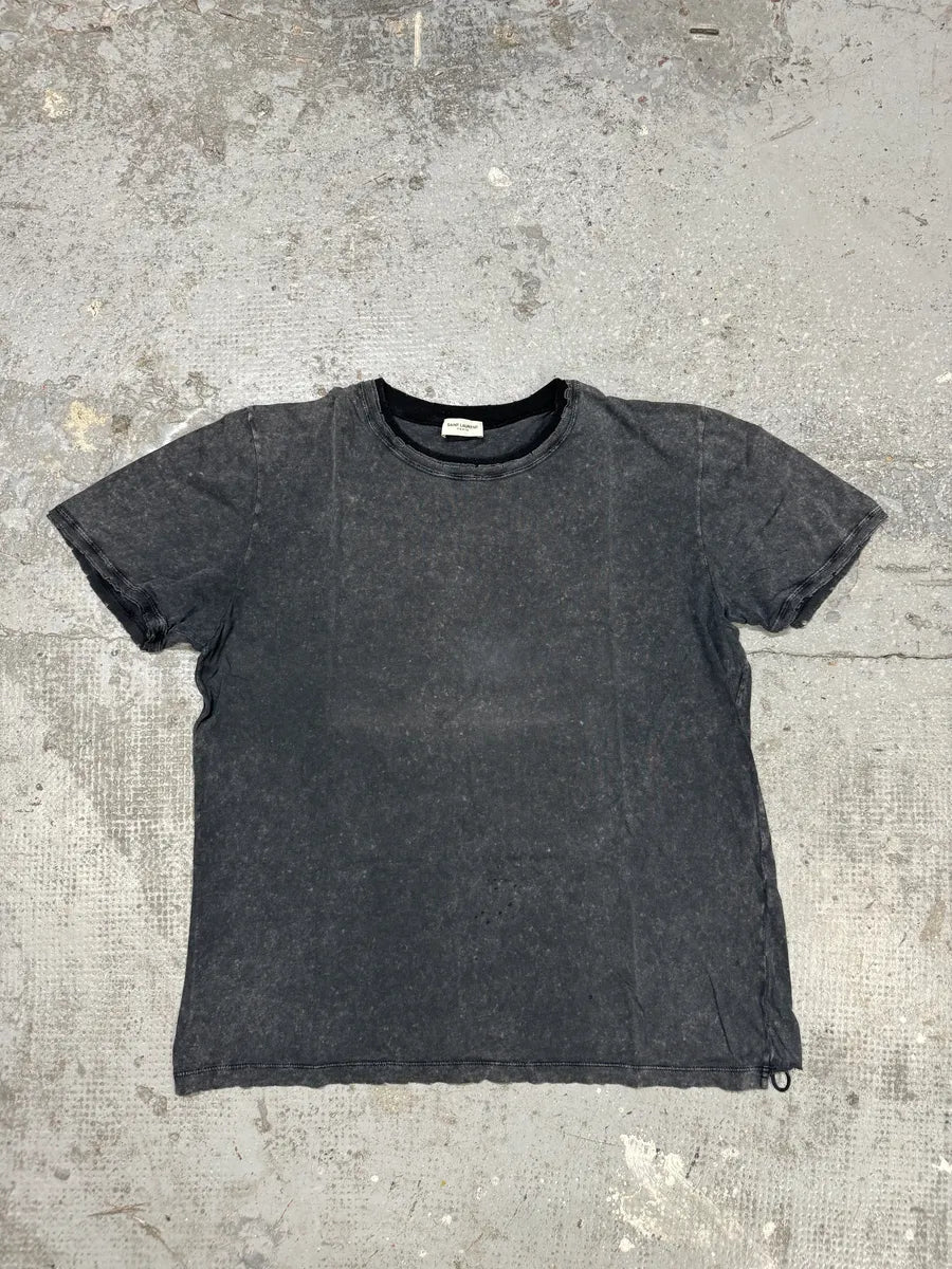SS2017 Saint Laurent Grey Distressed Tee-Shirt (S) HWxZLpf 0