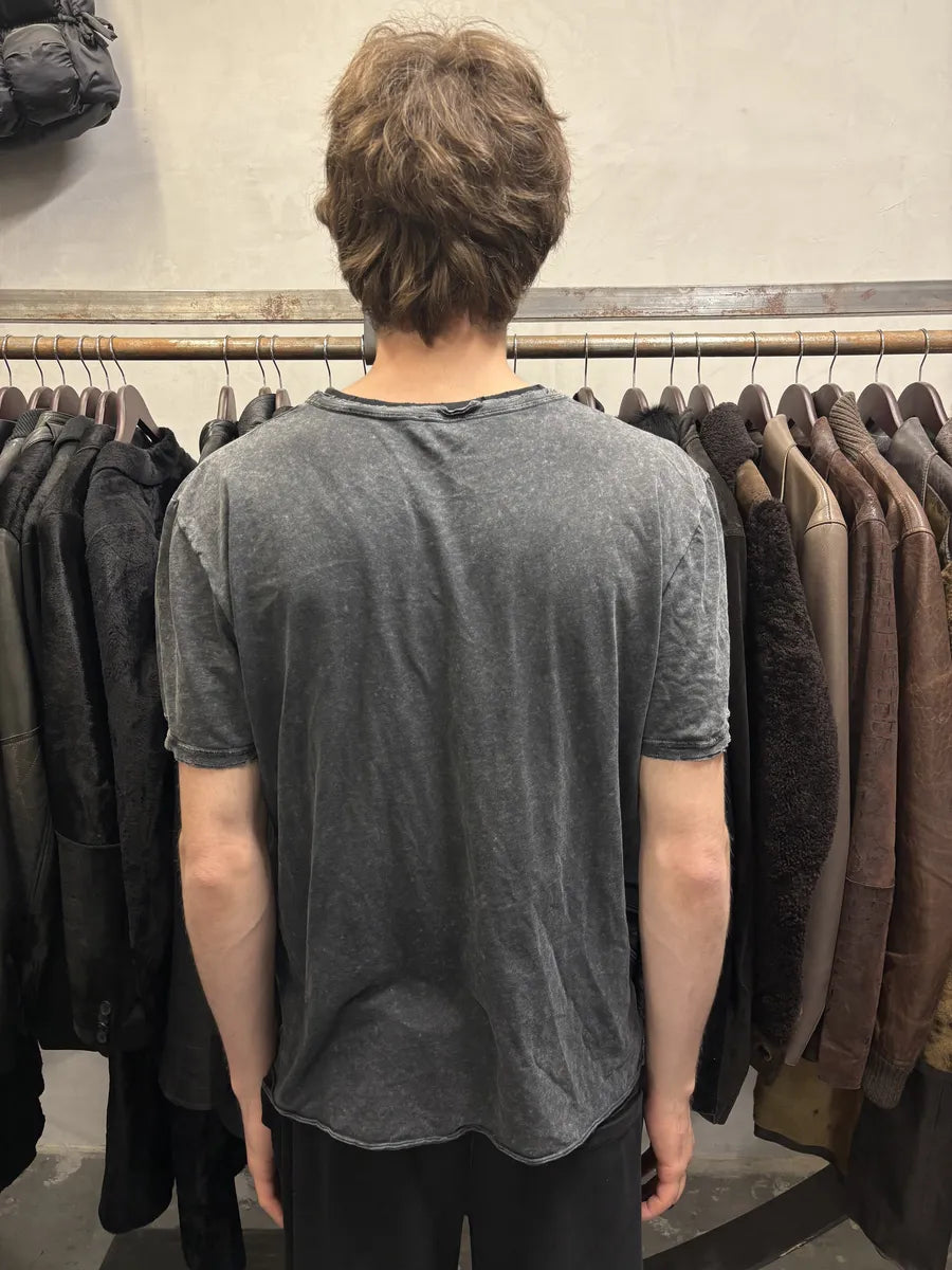 SS2017 Saint Laurent Grey Distressed Tee-Shirt (S) HWxZLpf 2