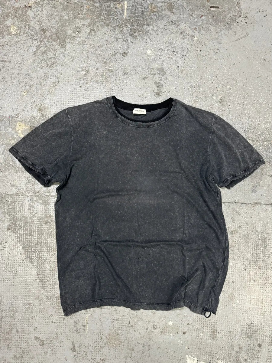 SS2017 Saint Laurent Grey Distressed Tee-Shirt (S) HWxZLpf 5