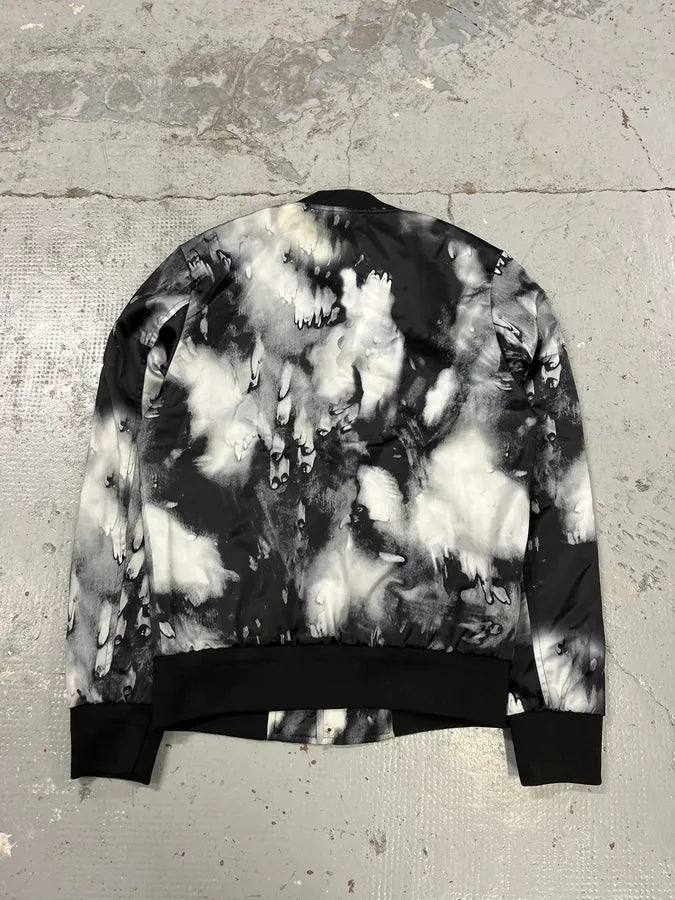 SS2017 Saint Laurent Ink Grey & Black Tie-Dye Bomber Jacket GZrUdrG 5