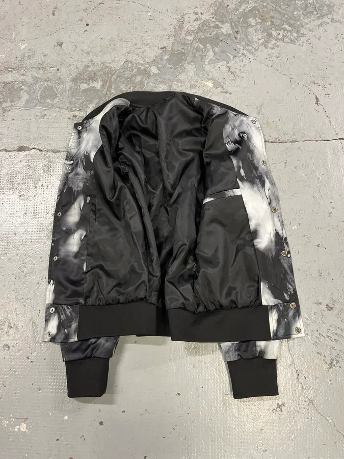 SS2017 Saint Laurent Ink Grey & Black Tie-Dye Bomber Jacket GZrUdrG 6