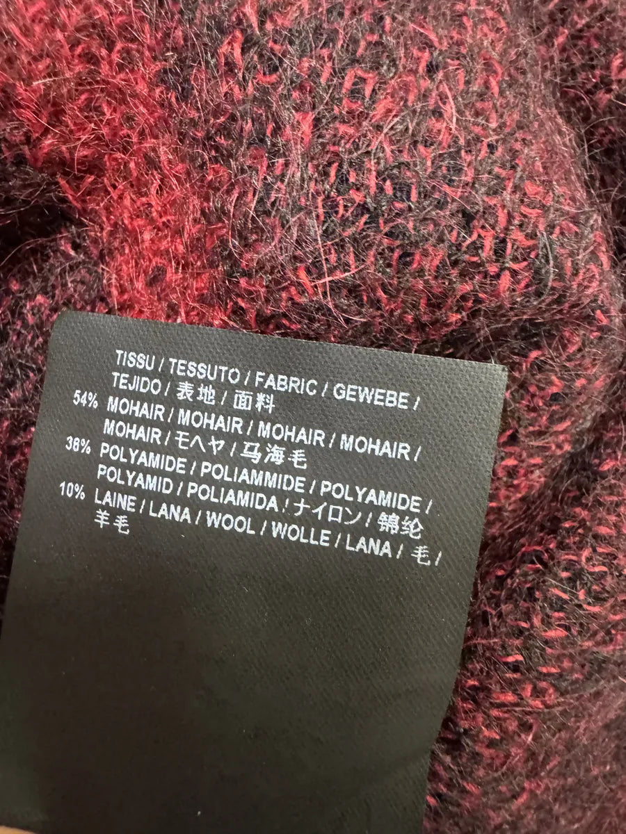 SS2017 Saint Laurent Red Flame Mohair Knitwear Sweater OAeMPIT 7