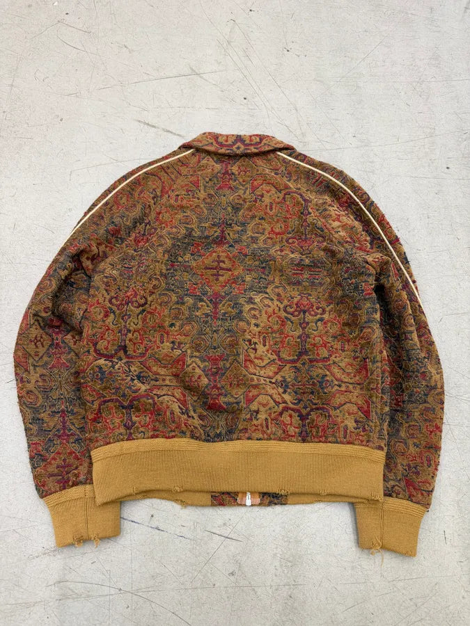SS2017 Saint Laurent Tapisserie Red Distressed Bomber Jacket rvOmcre 1