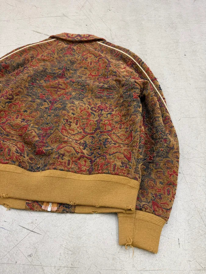 SS2017 Saint Laurent Tapisserie Red Distressed Bomber Jacket rvOmcre 9