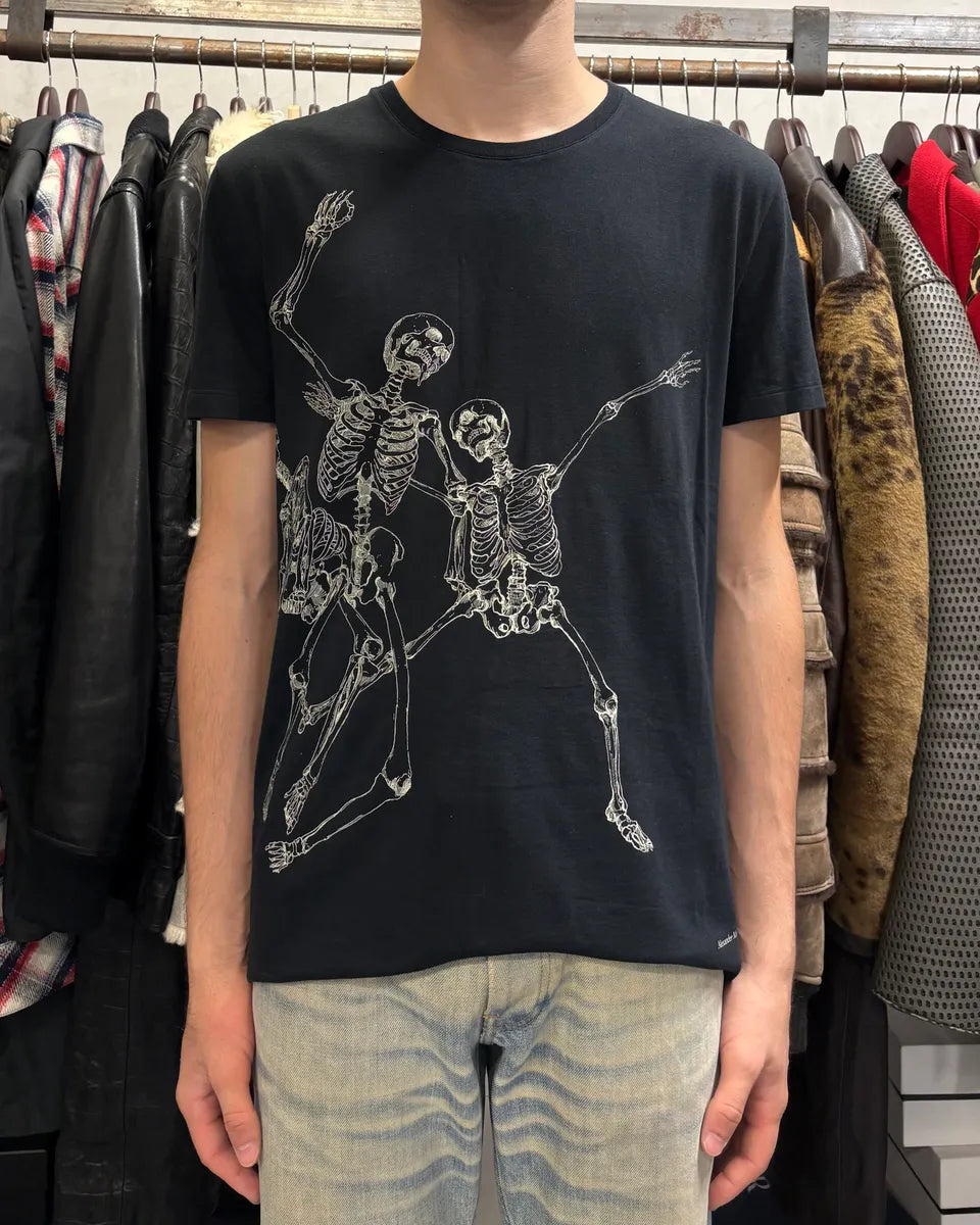 SS2018 Alexander McQueen Black Skeleton Family T-Shirt CjWXNTI 1