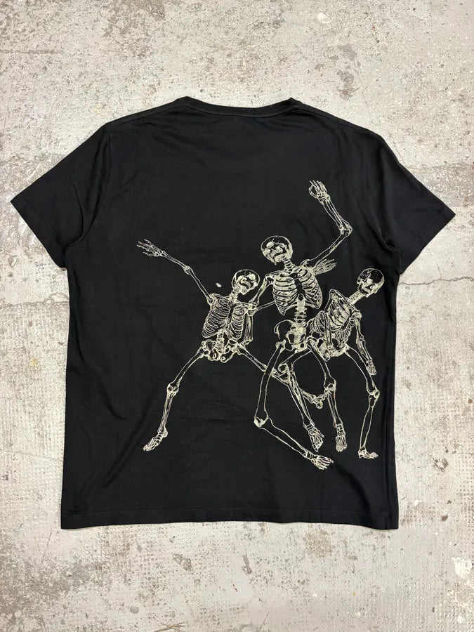 SS2018 Alexander McQueen Black Skeleton Family T-Shirt CjWXNTI 6