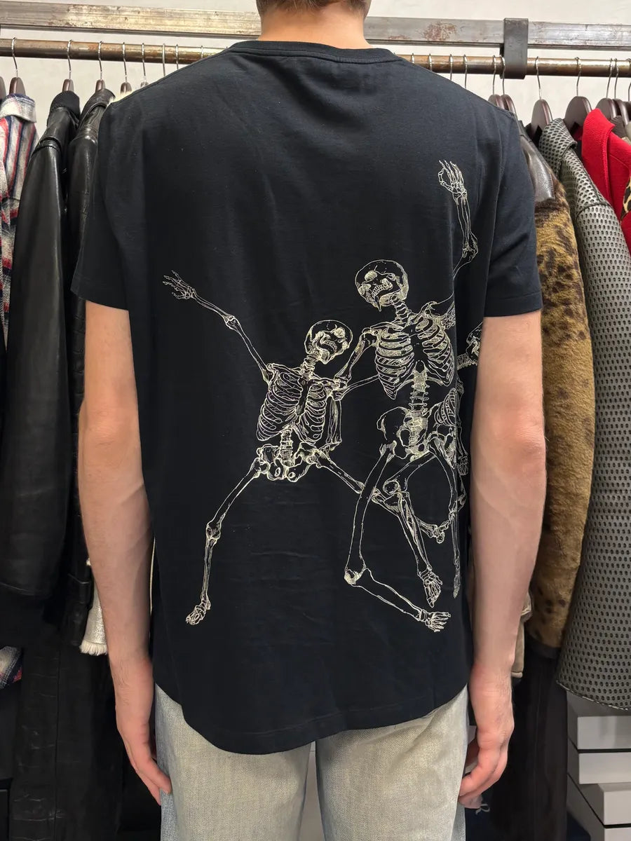SS2018 Alexander McQueen Black Skeleton Family T-Shirt CjWXNTI 2