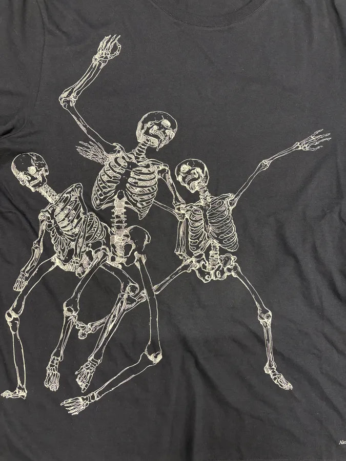 SS2018 Alexander McQueen Black Skeleton Family T-Shirt CjWXNTI 5
