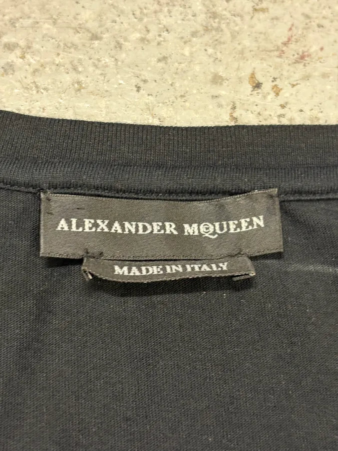 SS2018 Alexander McQueen Black Skeleton Family T-Shirt CjWXNTI 7