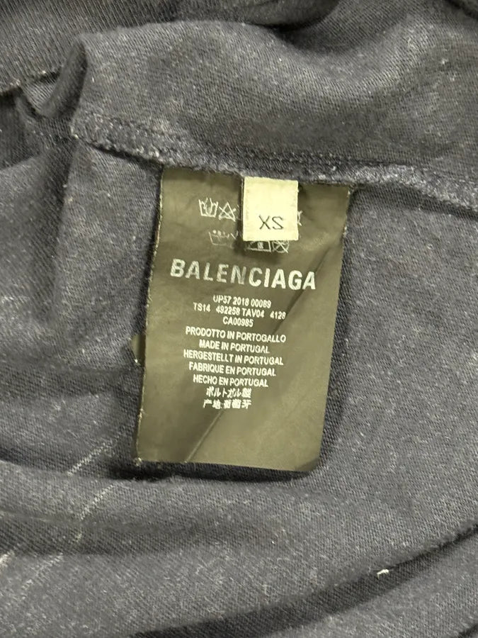 SS2018 Balenciaga Navy BB Extra T-Shirt FhfkTwq 7