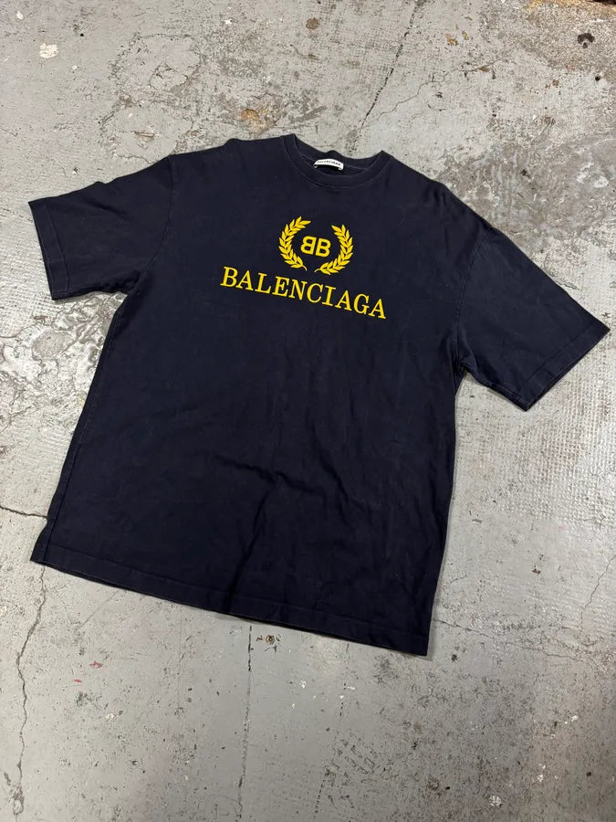 SS2018 Balenciaga Navy BB Extra T-Shirt FhfkTwq 2