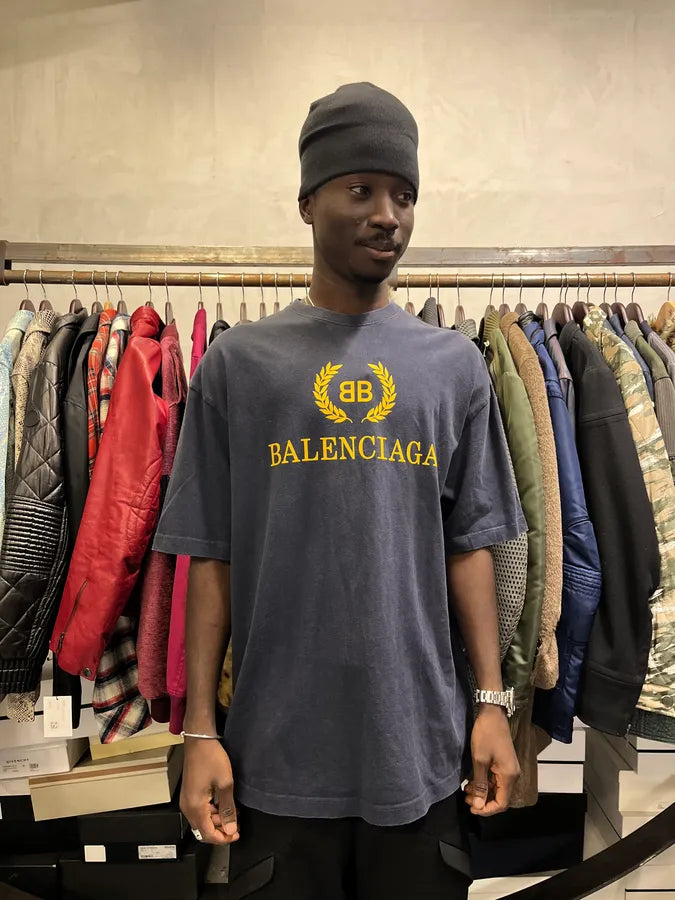 SS2018 Balenciaga Navy BB Extra T-Shirt FhfkTwq 1