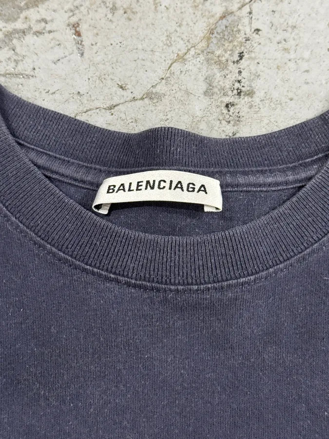 SS2018 Balenciaga Navy BB Extra T-Shirt FhfkTwq 6