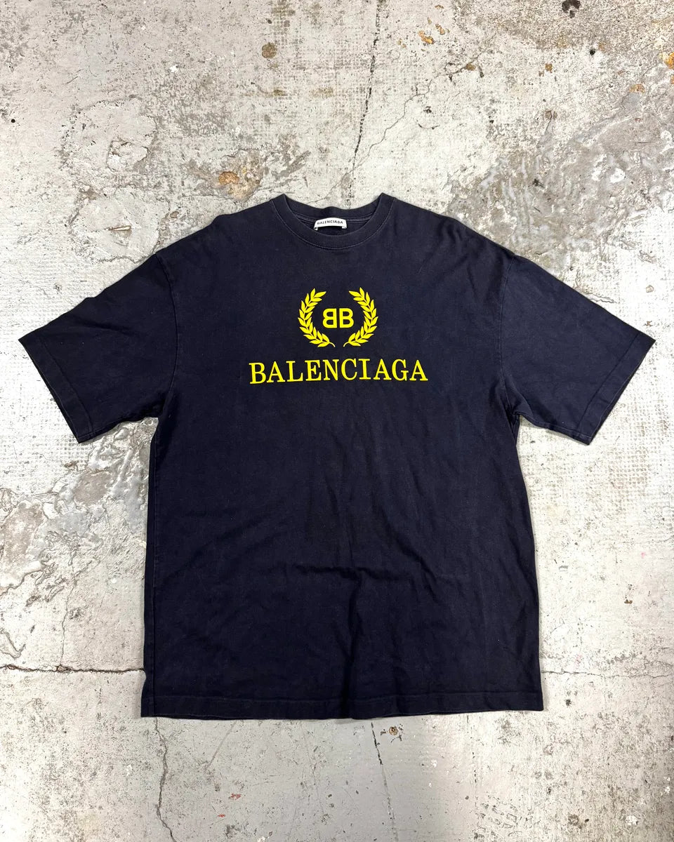 SS2018 Balenciaga Navy BB Extra T-Shirt FhfkTwq 0