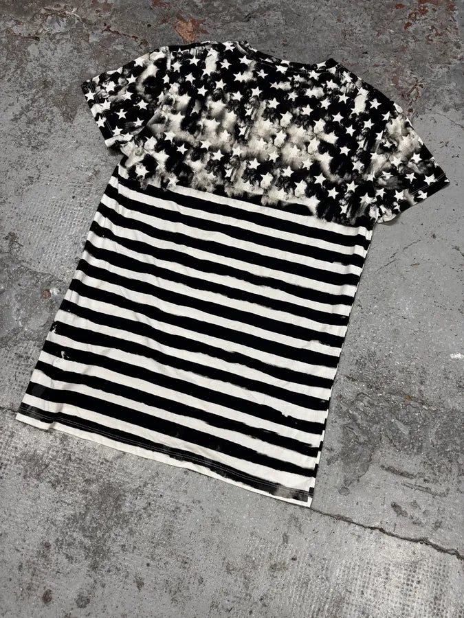SS2018 Balmain Black & White US Flag T-Shirt JyMkFIh 5