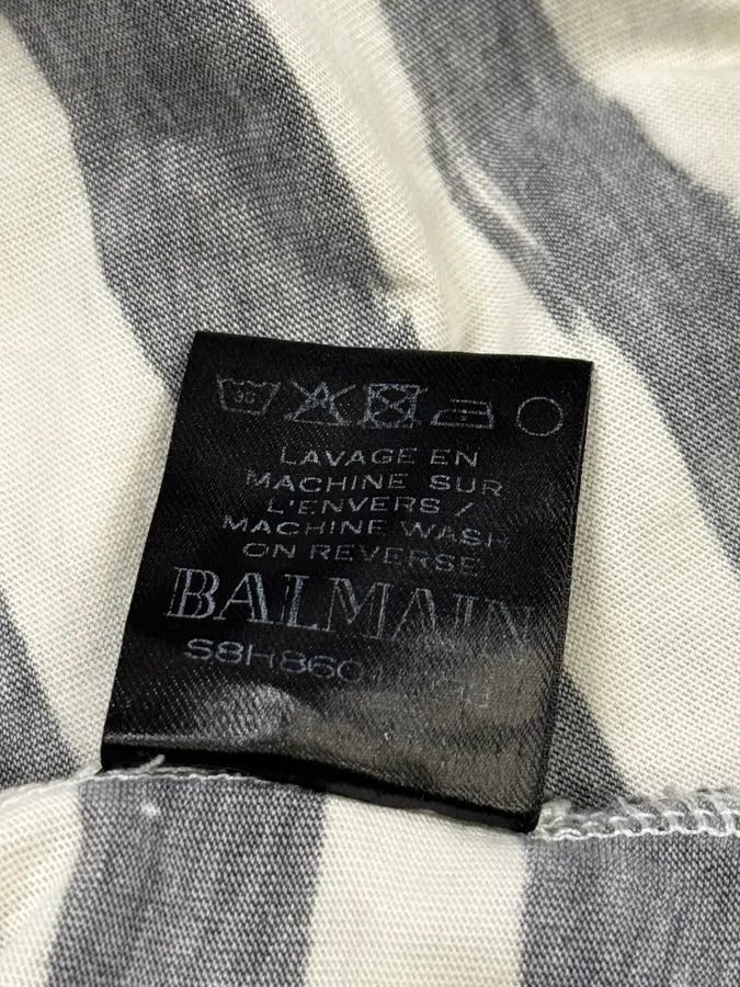 SS2018 Balmain Black & White US Flag T-Shirt JyMkFIh 7