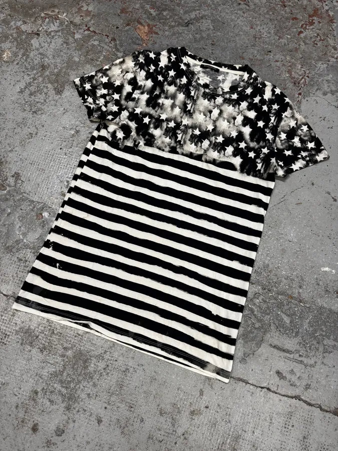 SS2018 Balmain Black & White US Flag T-Shirt JyMkFIh 2