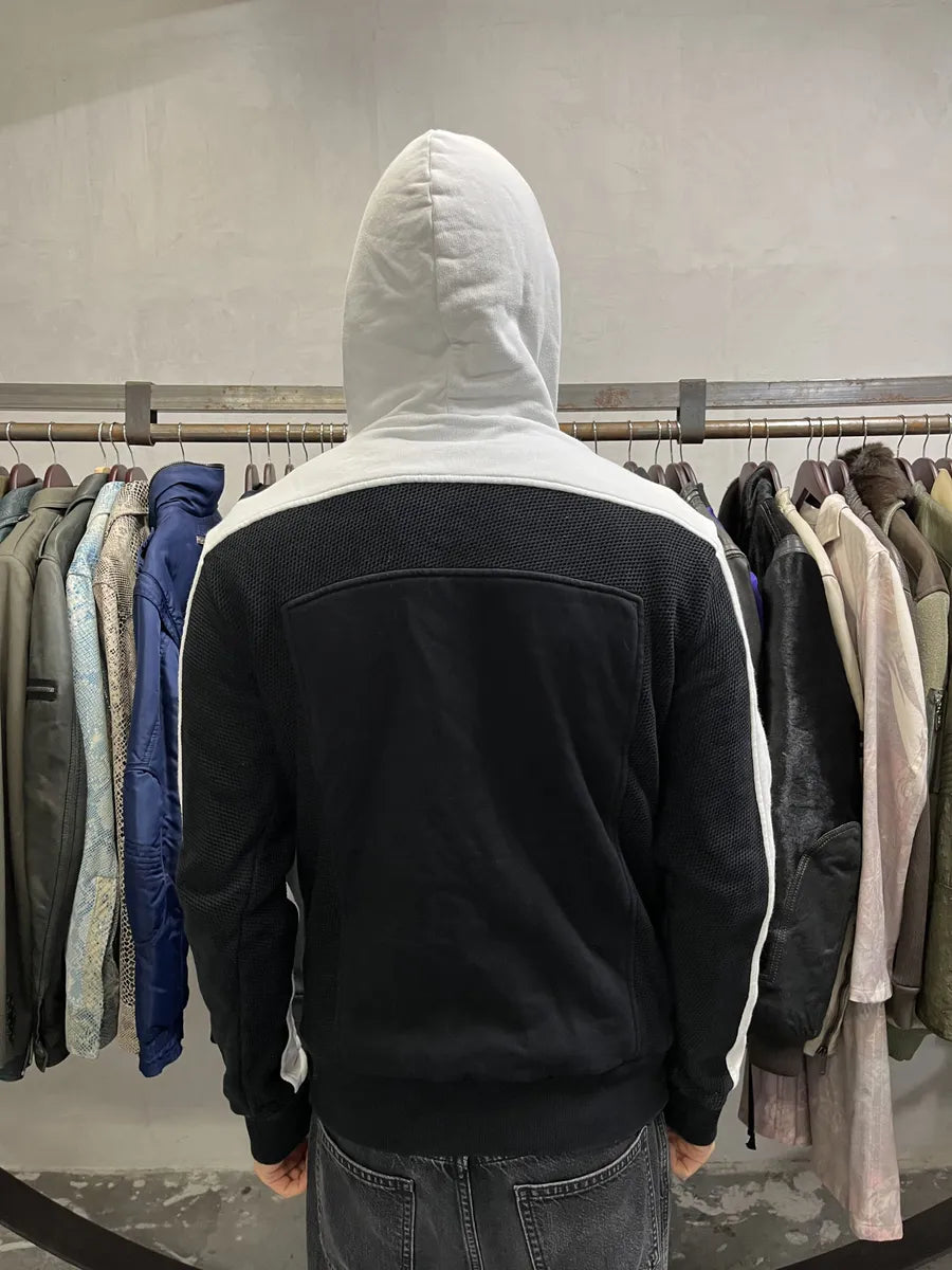 SS2018 Balmain Black & White Zip-up Hoodie PYUQWLs 2