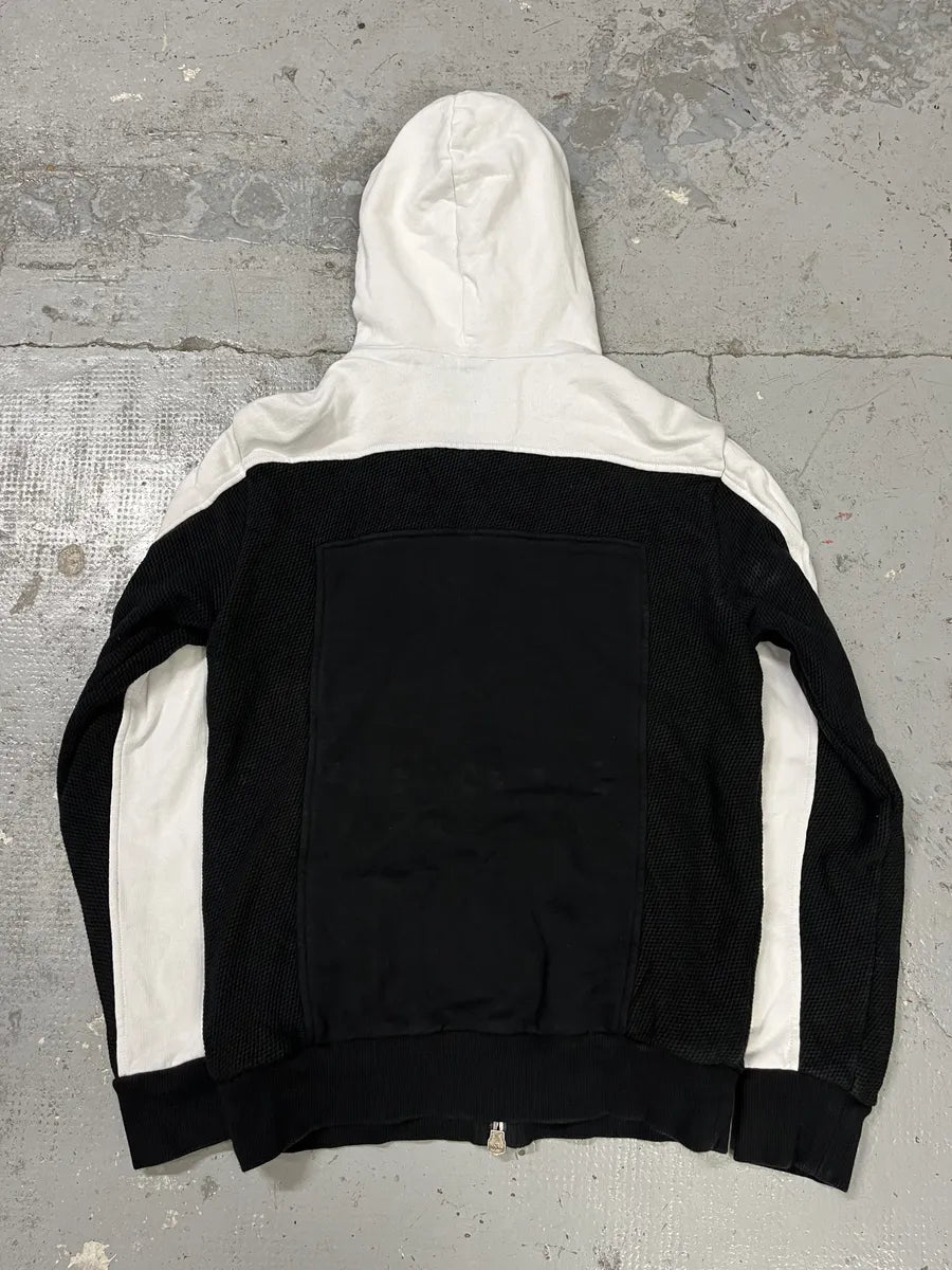 SS2018 Balmain Black & White Zip-up Hoodie PYUQWLs 4