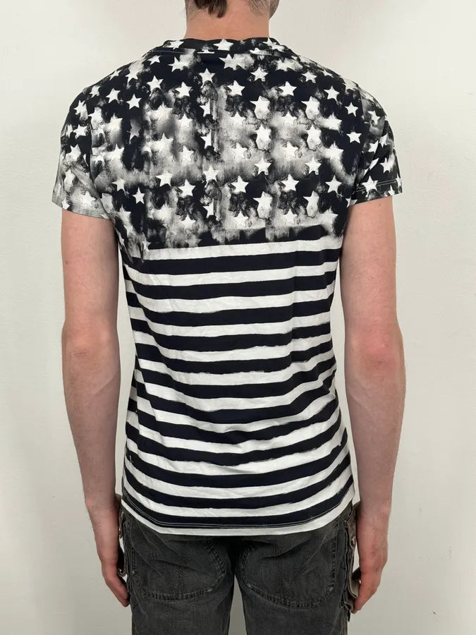 SS2018 Balmain Black White Star T-Shirt bbozkdL 2