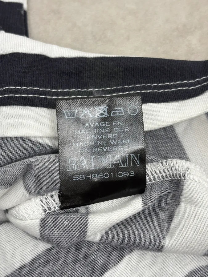SS2018 Balmain Black White Star T-Shirt bbozkdL 9
