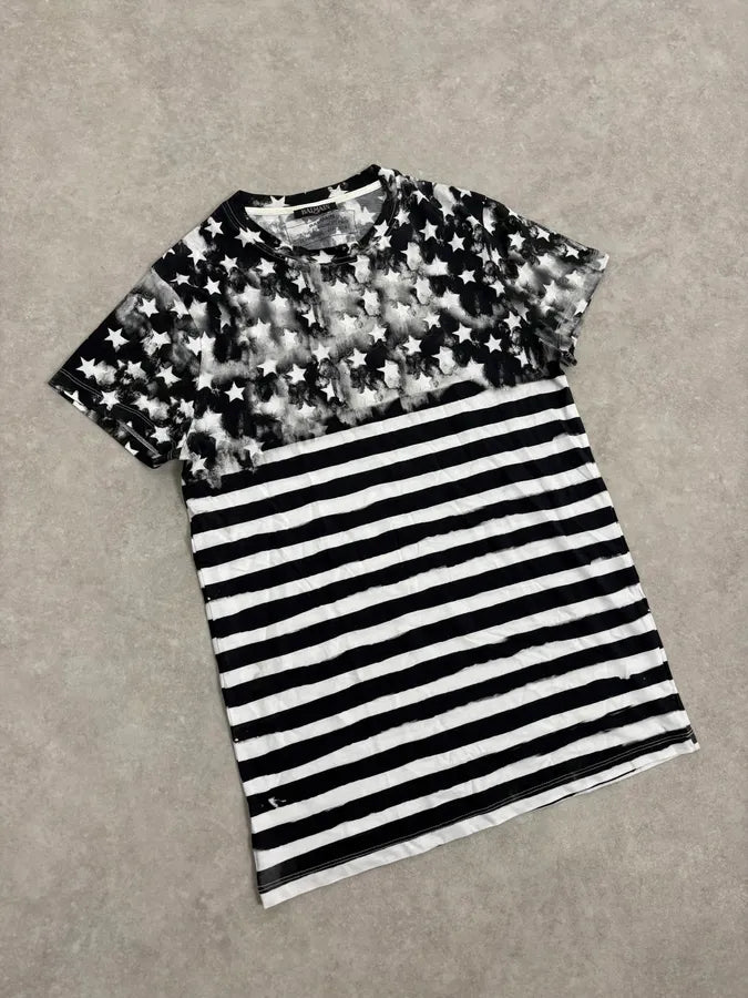 SS2018 Balmain Black White Star T-Shirt bbozkdL 3