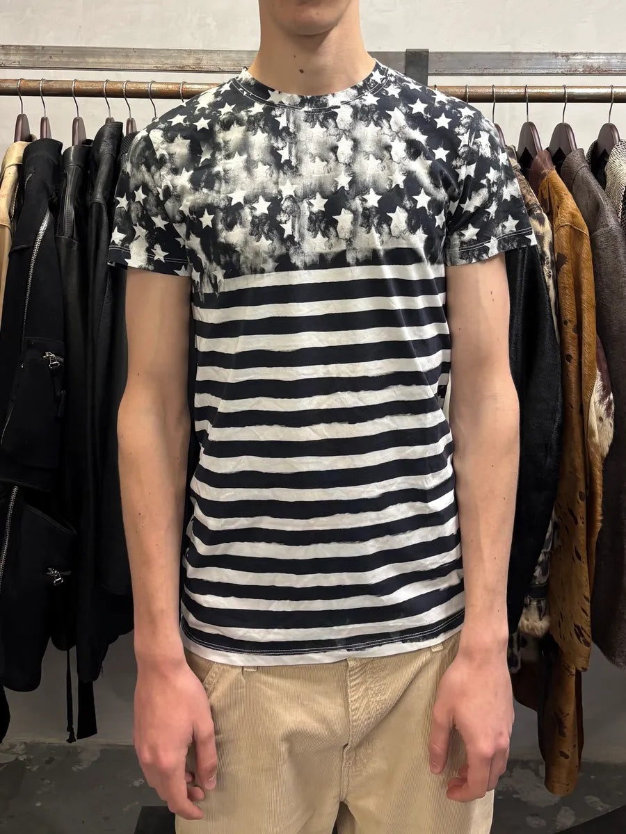 SS2018 Balmain Flag Star Black & White Tee-Shirt (M) fDYuKeX 1