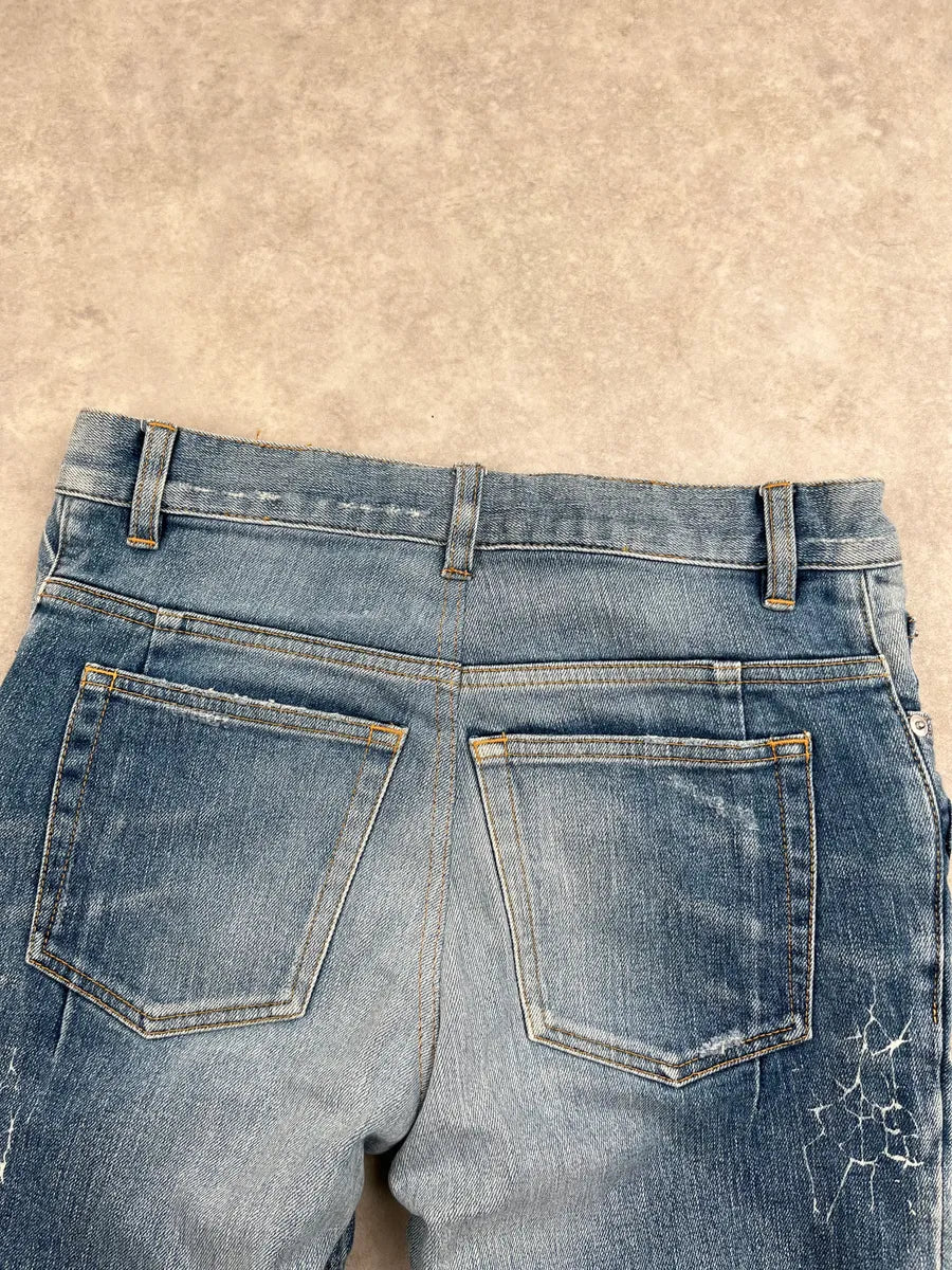 SS2018 Balmain Light Blue Denim Distressed Jeans zrkACVi 6