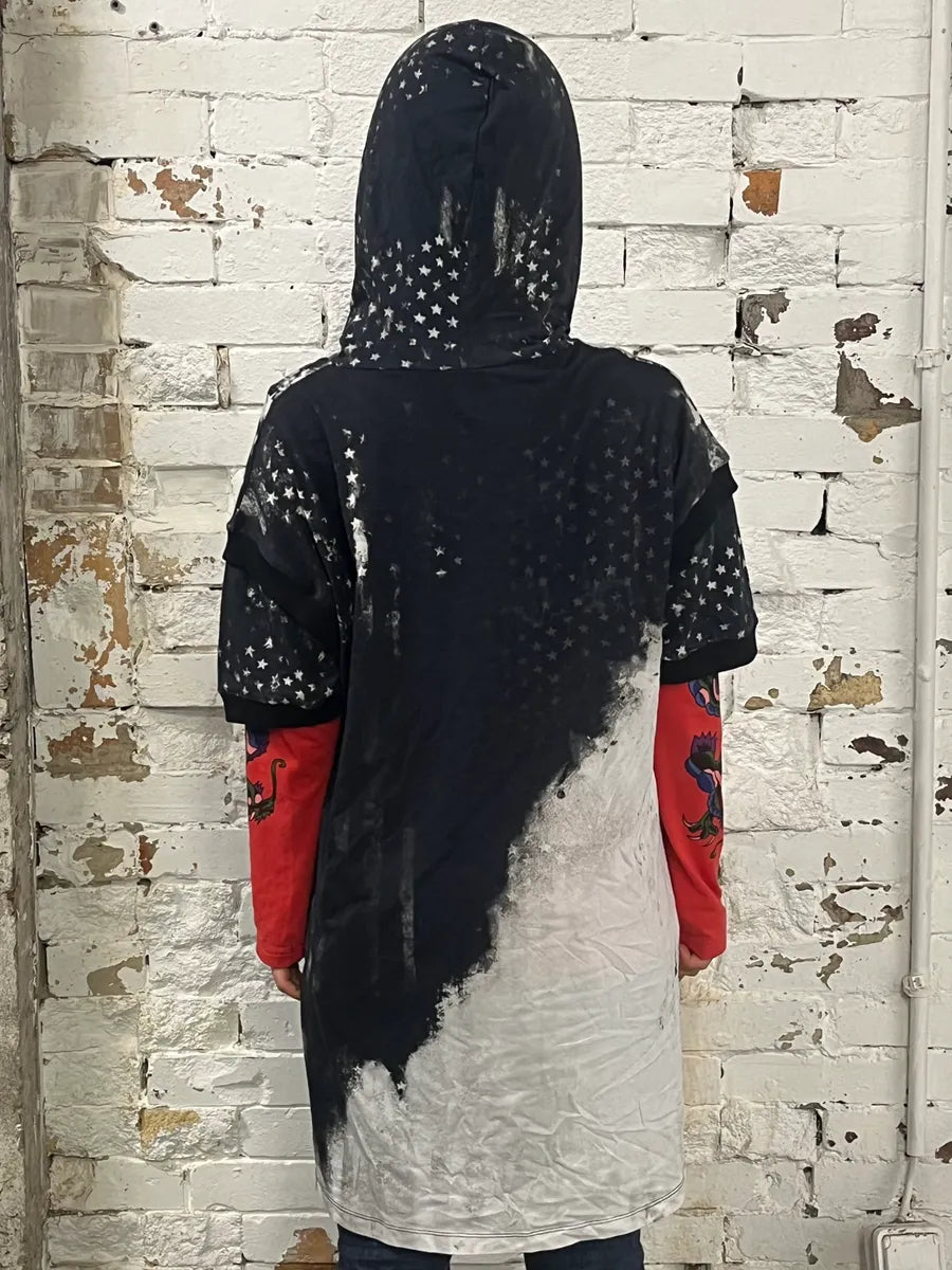 SS2018 Balmain USA Flag Black & White Dress qzlPowr 2