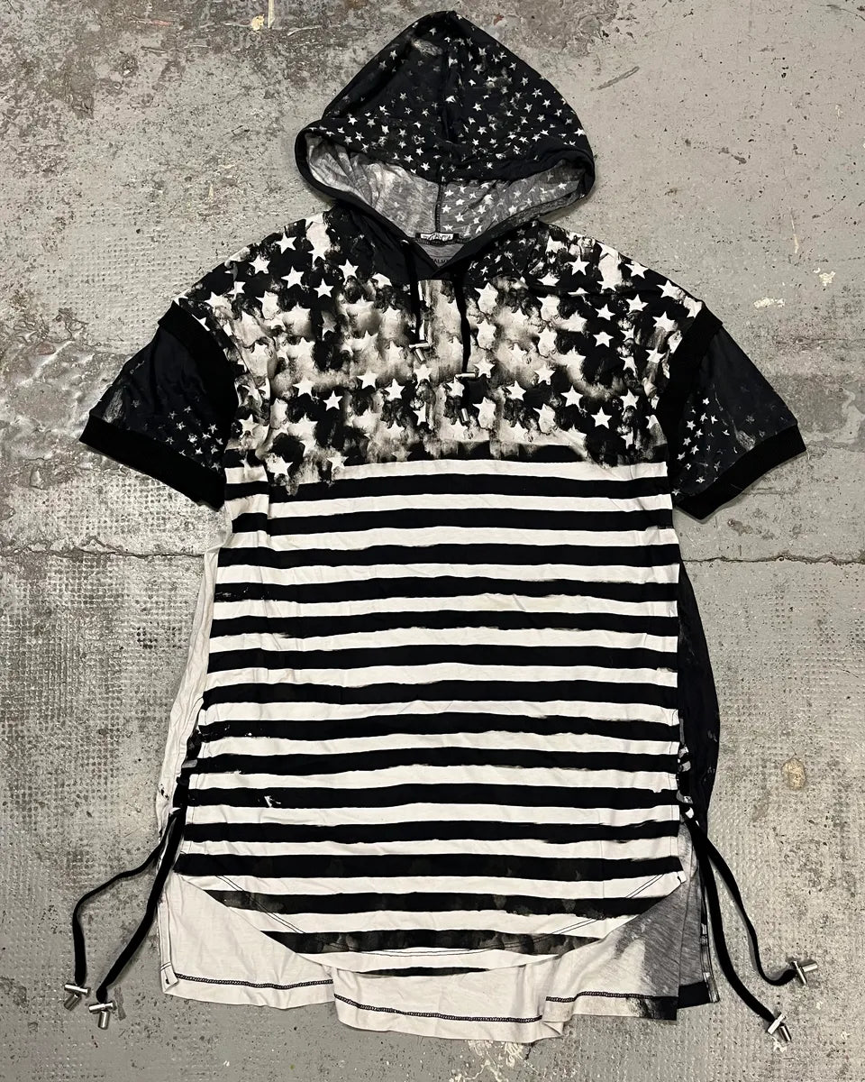 SS2018 Balmain USA Flag Black & White Dress qzlPowr 3