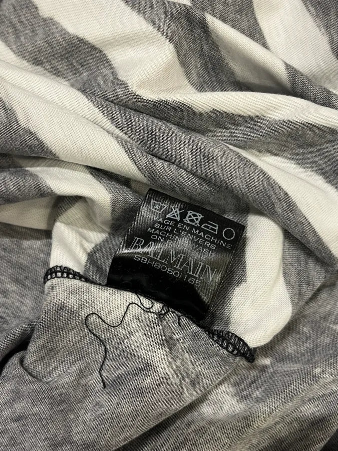 SS2018 Balmain USA Flag Black & White Dress qzlPowr 9