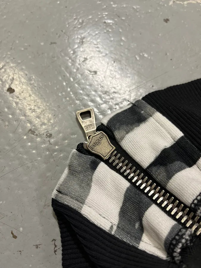 SS2018 Balmain USA Flag Black & White Striped Sweater MzJBvtp 10