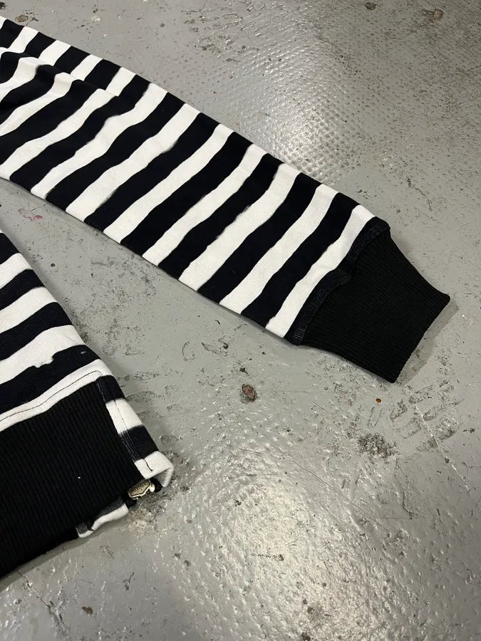 SS2018 Balmain USA Flag Black & White Striped Sweater MzJBvtp 6