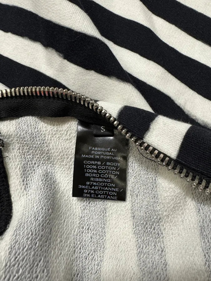 SS2018 Balmain USA Flag Black & White Striped Sweater QdATBQx 9