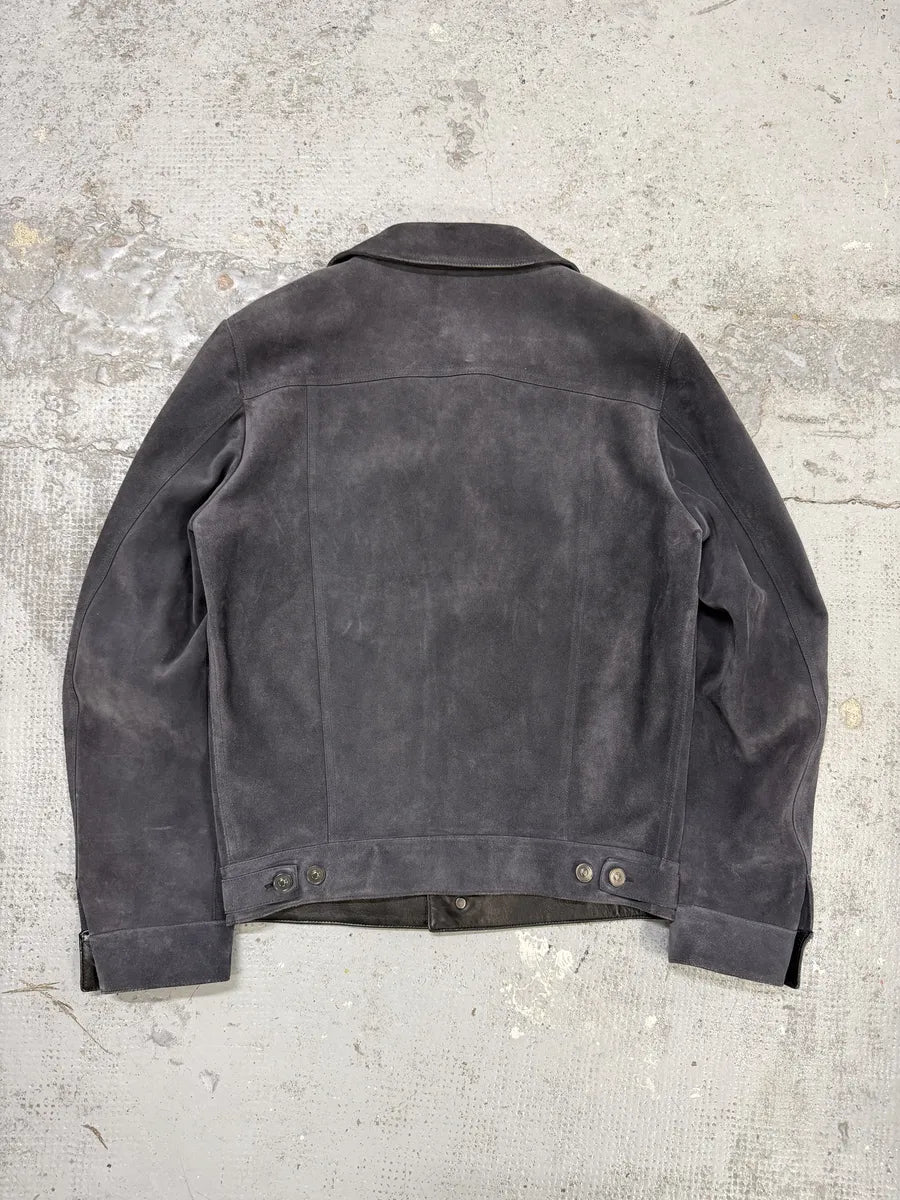 SS2018 Berluti Grey Gradient Leather Trucker Jacket by Haider Ackermann DDPCqsP 1