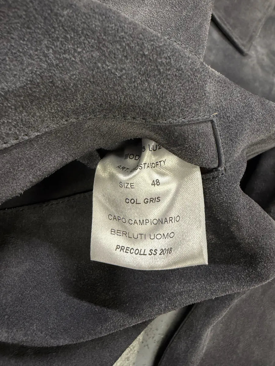 SS2018 Berluti Grey Gradient Leather Trucker Jacket by Haider Ackermann DDPCqsP 10