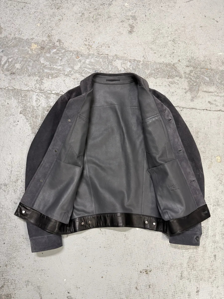 SS2018 Berluti Grey Gradient Leather Trucker Jacket by Haider Ackermann DDPCqsP 12